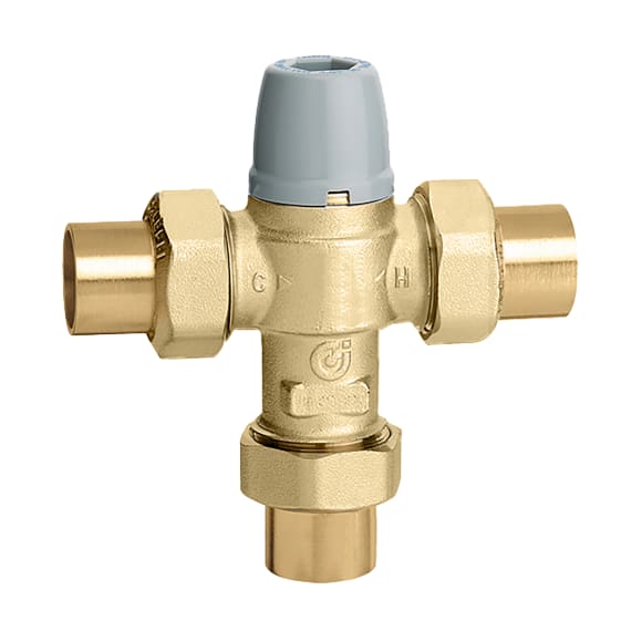 521359A TubMixer Anti-Scald 3-Way Thermostatic Mixing Valve 3/4" Sweat, ASSE 1070