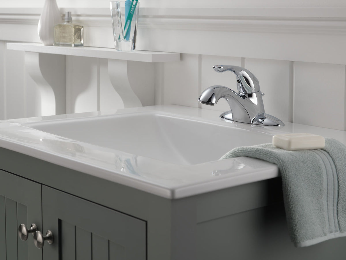 525LF-MPU Classic Single Handle Centerset Bathroom Faucet with City Shanks Chrome