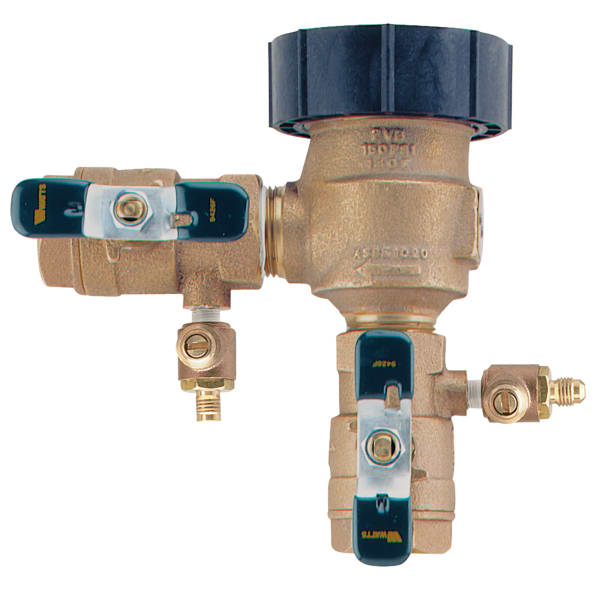 0792012 1" Lead Free Anti-Siphon Pressure Vacuum Breaker Backflow Preventer, Quarter Turn Shutoff, Tee Handles