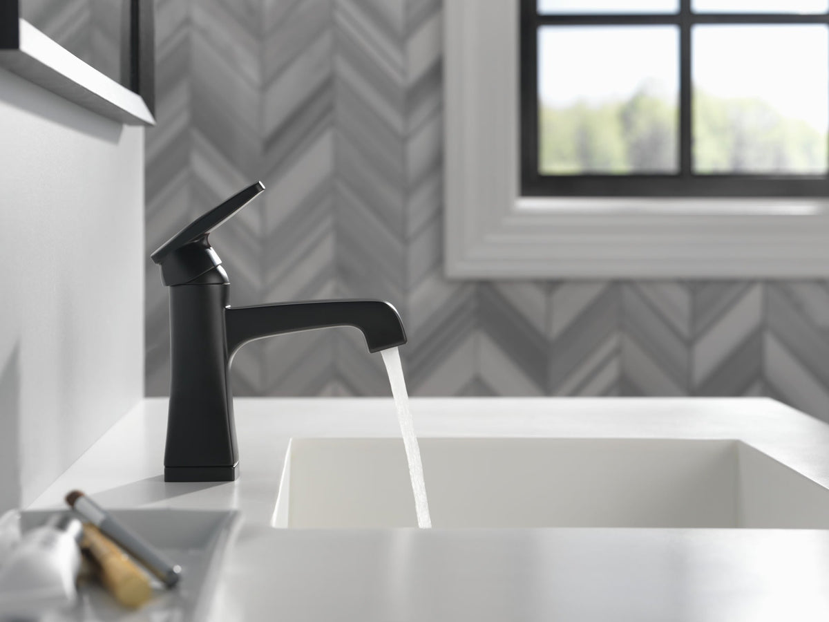 564-BLMPU-DST Ashlyn® Single Handle Lavatory Faucet Metal Pop-Up Matte Black