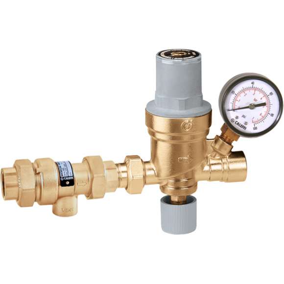 573016A 573 COMBO AutoFill Backflow Preventer & Fill Valve 1/2" Press x Press with Pressure Gauge, ASSE 1012