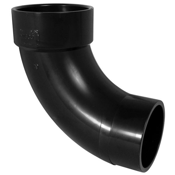 I057350 4" ABS DWV 90° Long Turn Street Elbow - H x Spigot