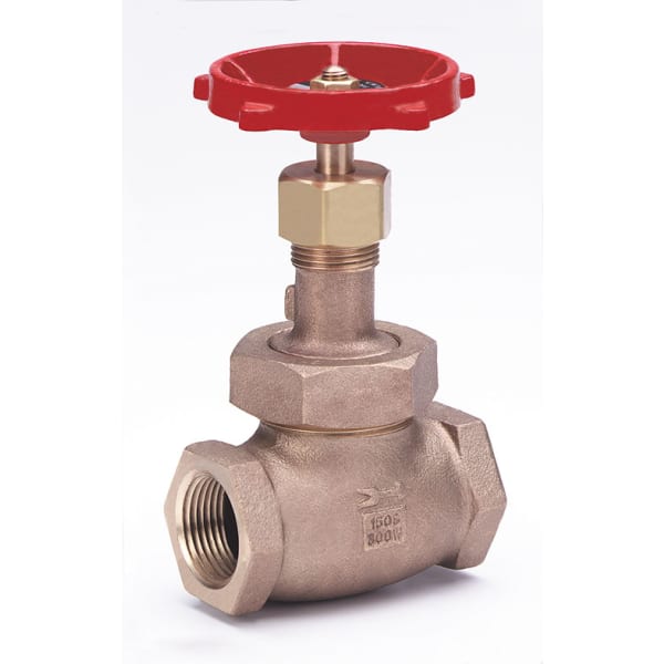 590T-34 3/4" - FIP x FIP - Bronze Globe Valve - 150 SWP - 300 WOG, Rising Stem, PTFE Seat, TFE Disc
