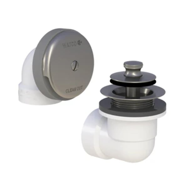 601-PP-ABS-BN 1-1/2" ABS Push Pull Bath Waste and Overflow Half Kit Brushed Nickel