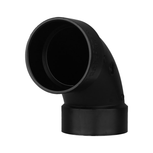ABS-00300-1200 4" ABS DWV 90° Elbow - H x H