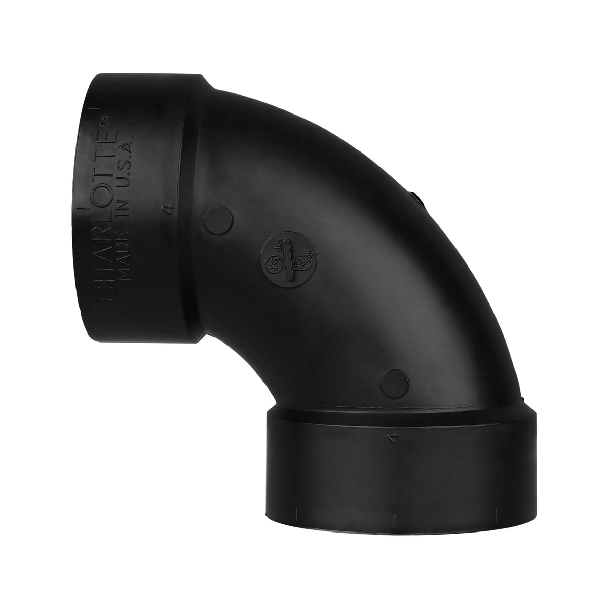 ABS-00300-1200 4" ABS DWV 90° Elbow - H x H