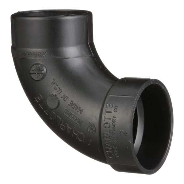 ABS-00302-0800 2" ABS DWV 90° Street Elbow - H x Spigot