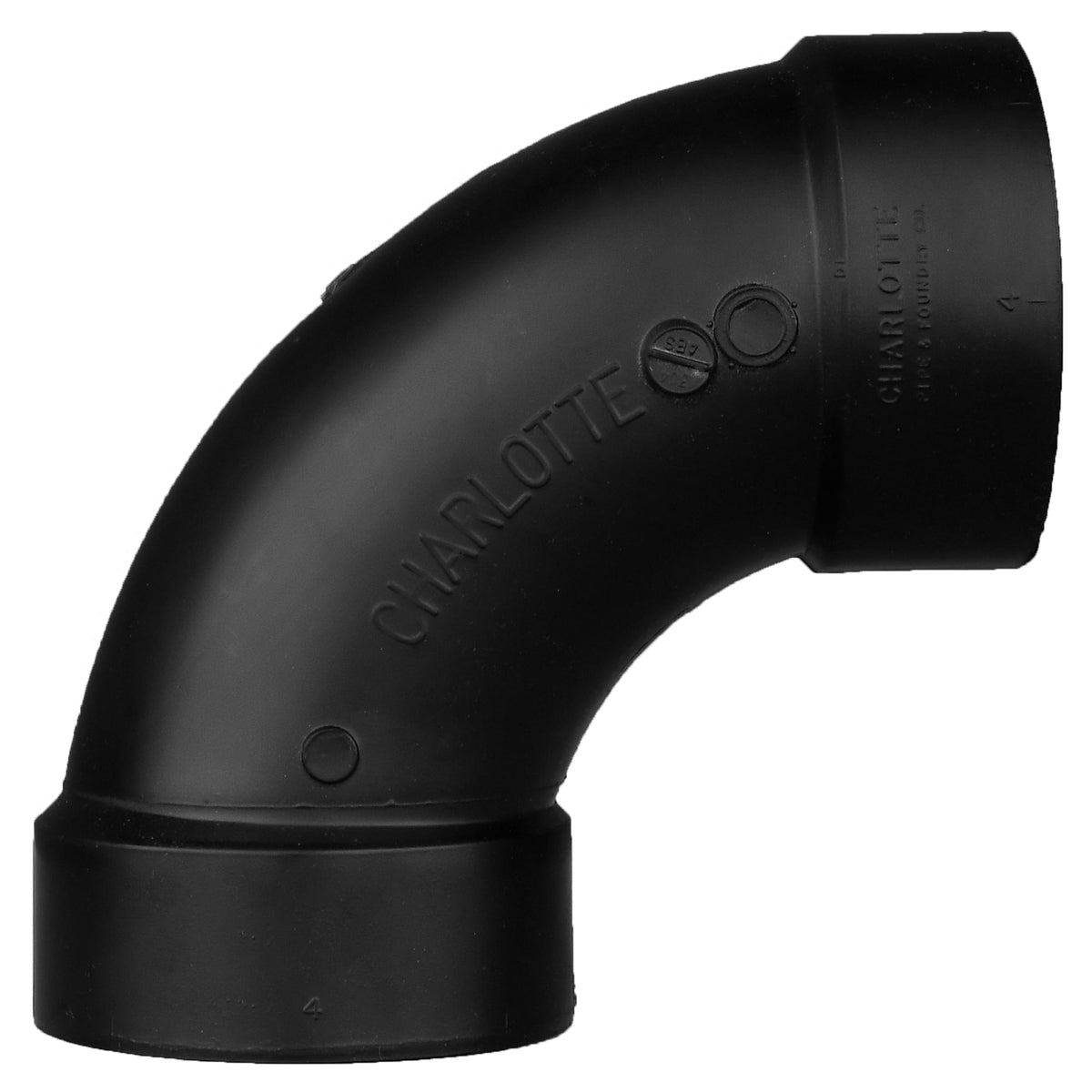 ABS-00304-1200 4" ABS DWV 90° Long Turn Elbow - H x H