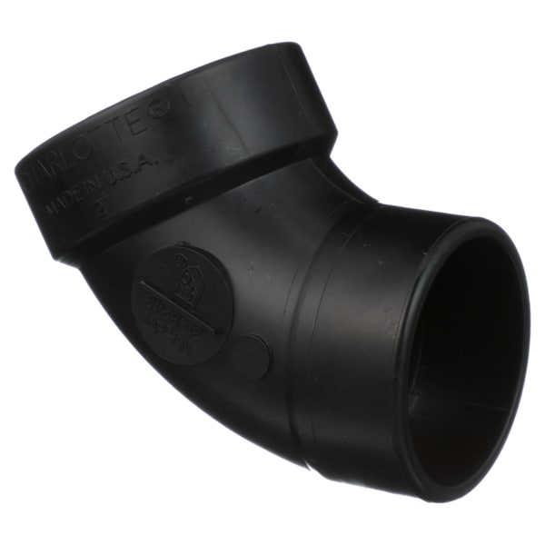 ABS-00320-0800 2" ABS DWV 60° Street Elbow - H x Spigot