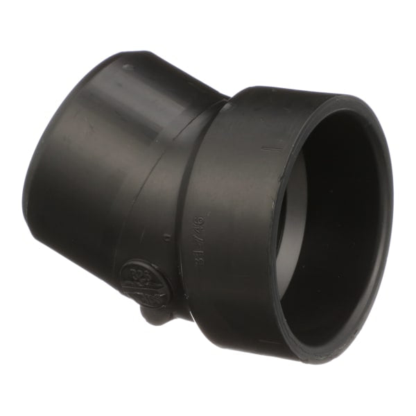 ABS-00326-0600 1-1/2" ABS DWV 22-1/2° Street Elbow - H x Spigot