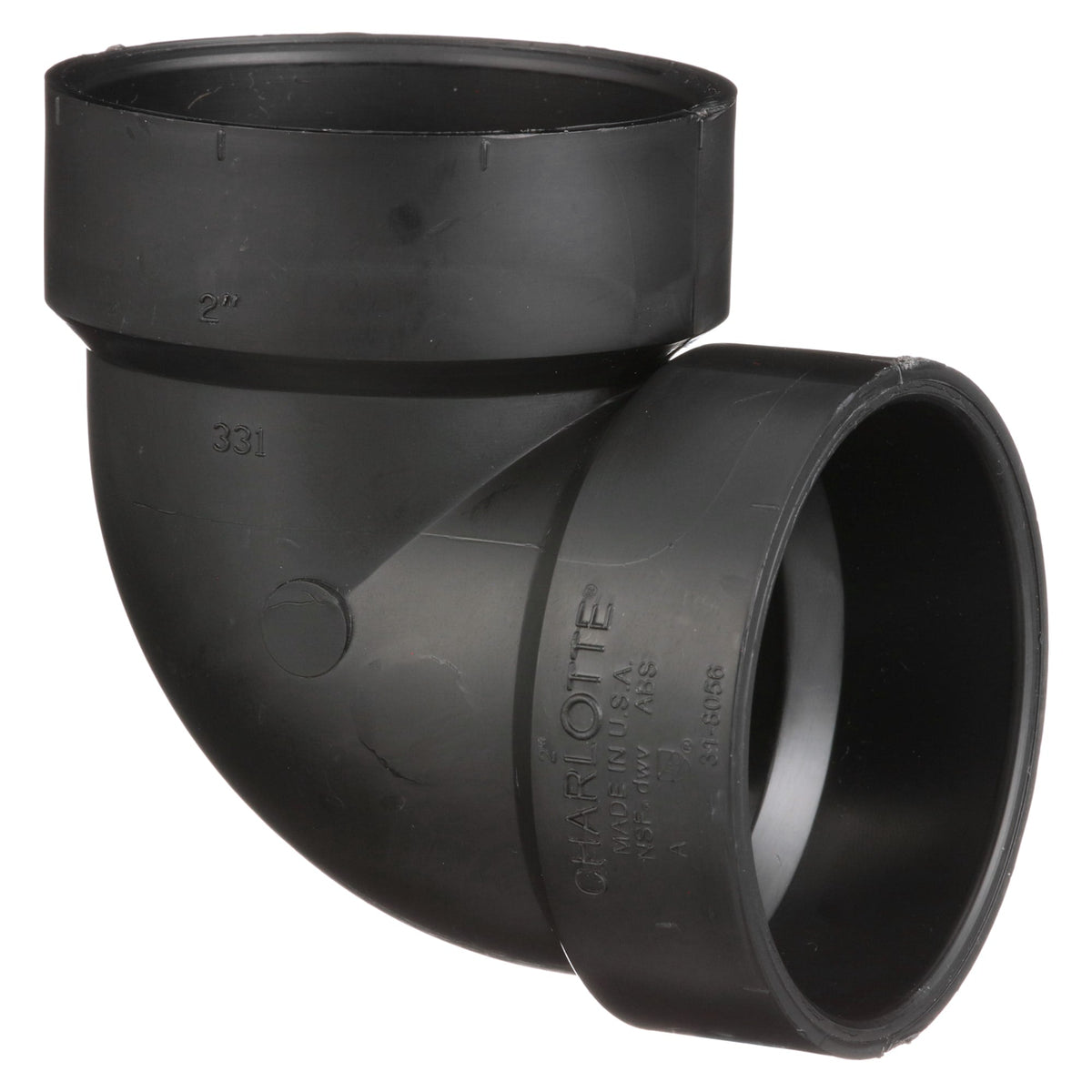 I053700 4" ABS DWV 90° Vent Elbow - H x H