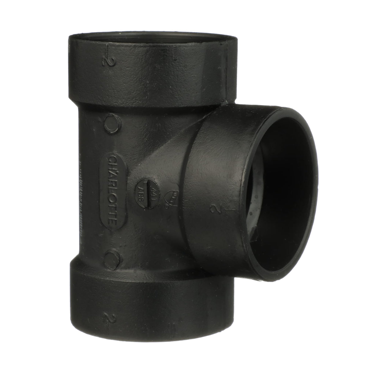 ABS-00441-0800 2" ABS DWV Vent Tee - All H