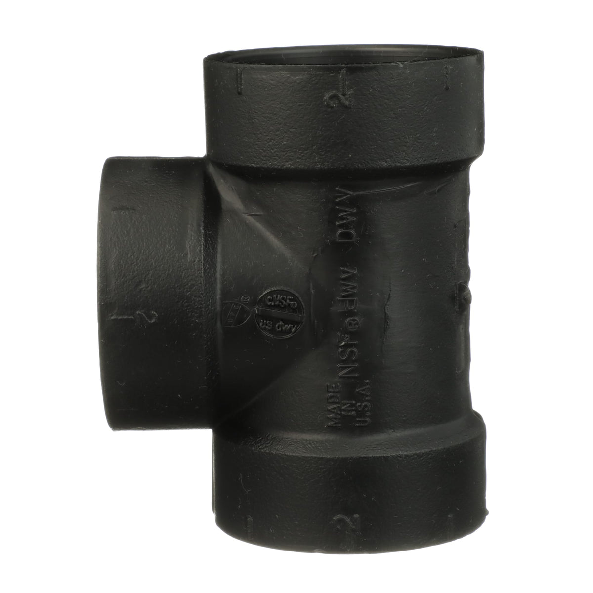 ABS-00441-0800 2" ABS DWV Vent Tee - All H