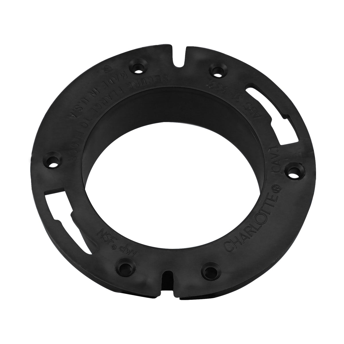 ABS-00800-0800 4" x 4" ABS DWV Closet Flange - Closet x H