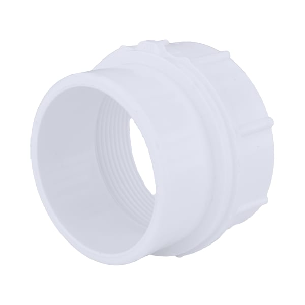 PVC-00105-0800 2" PVC DWV Fitting Female Adapter (Cleanout Adapter Less Plug) - Spigot x FPT