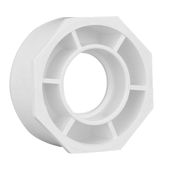 PVC-00107-1600 4" x 2" PVC DWV Flush Bushing - Spigot x H