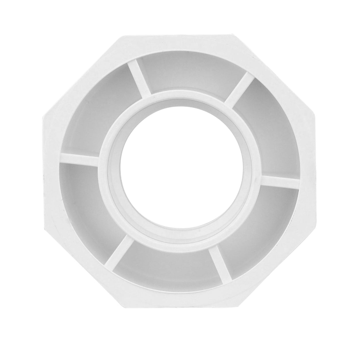 PVC-00107-1600 4" x 2" PVC DWV Flush Bushing - Spigot x H