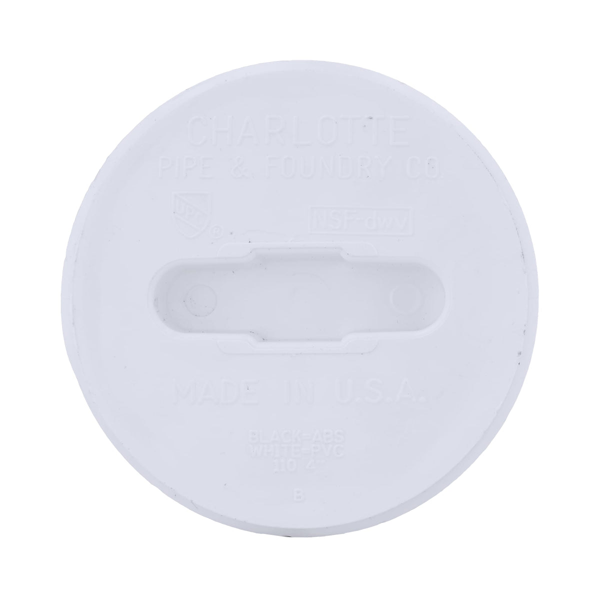 PVC-00110-1000 4" PVC DWV Flush Cleanout Plug - MPT