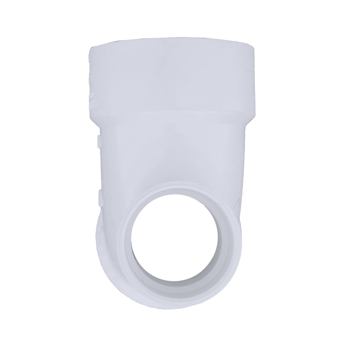 PVC-00303-0800 3" x 3" x 2" PVC DWV 90° Elbow with Low Heel Inlet - All H
