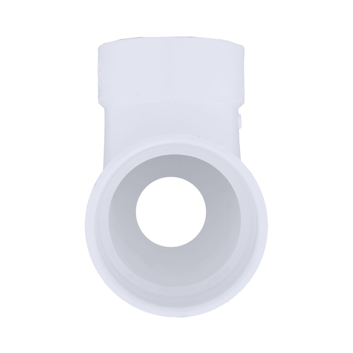 PVC-00303-1000 4" x 4" x 2" PVC DWV 90° Elbow with Low Heel Inlet - All H