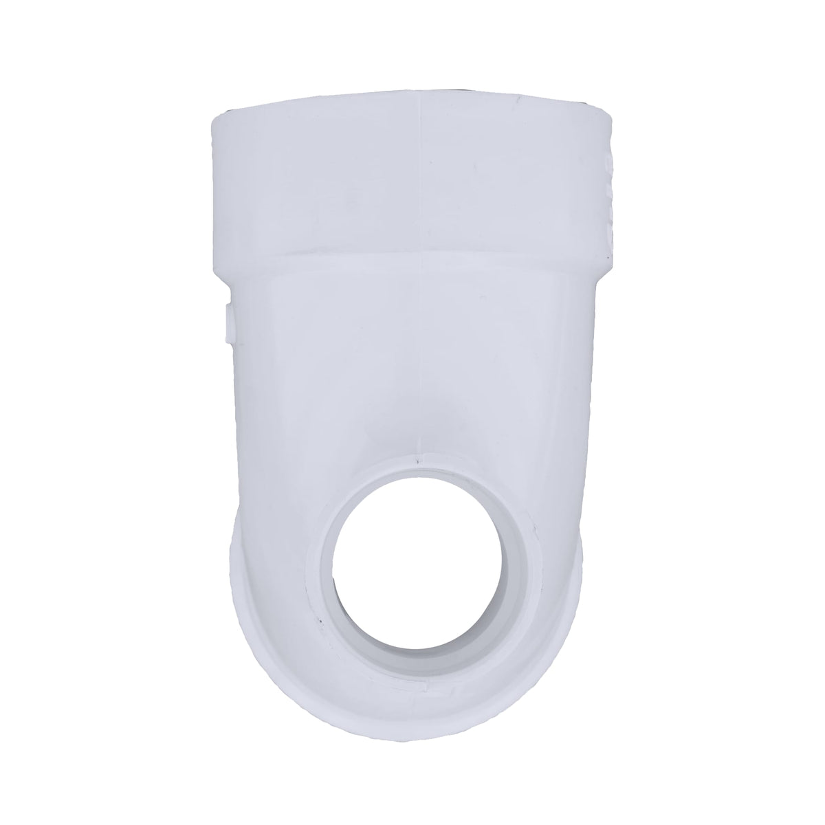 PVC-00303-1000 4" x 4" x 2" PVC DWV 90° Elbow with Low Heel Inlet - All H