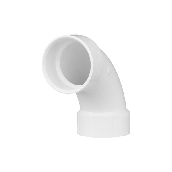 PVC-00304-1000 3" PVC DWV 90° Long Turn Elbow - H x H