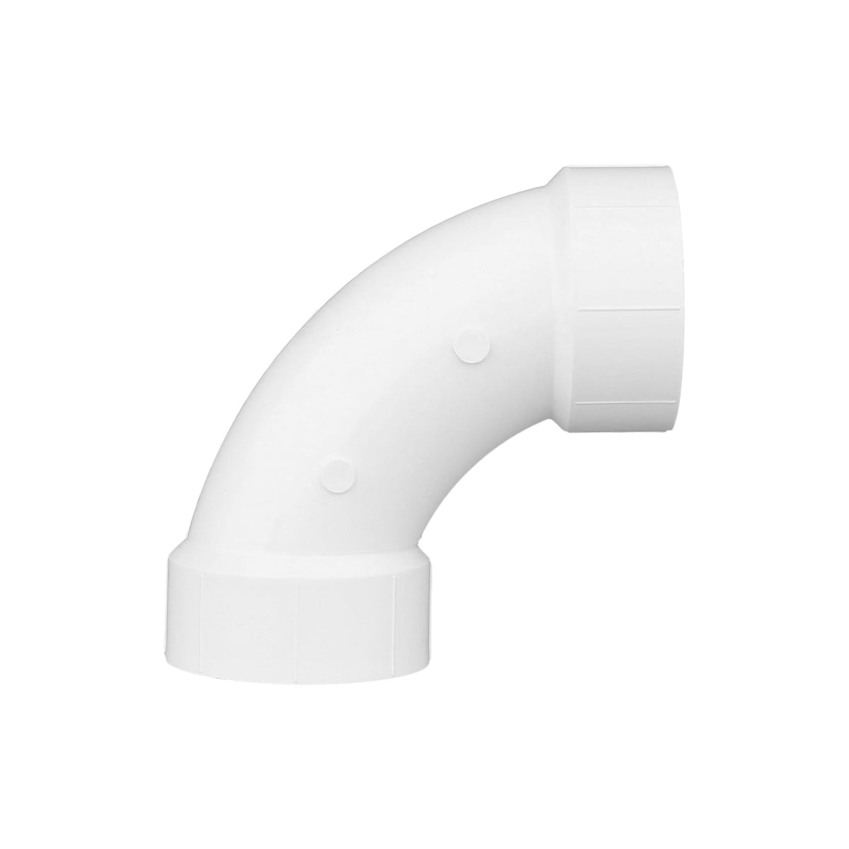 PVC-00304-1000 3" PVC DWV 90° Long Turn Elbow - H x H