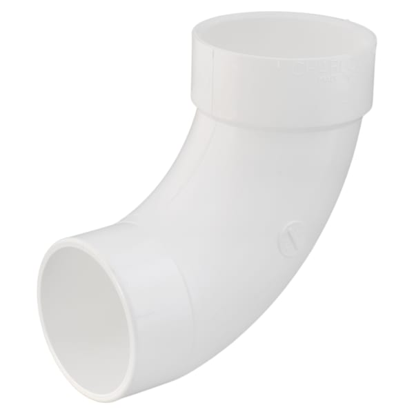 PVC-00309-1200 4" PVC DWV 90° Long Turn Street Elbow - H x Spigot
