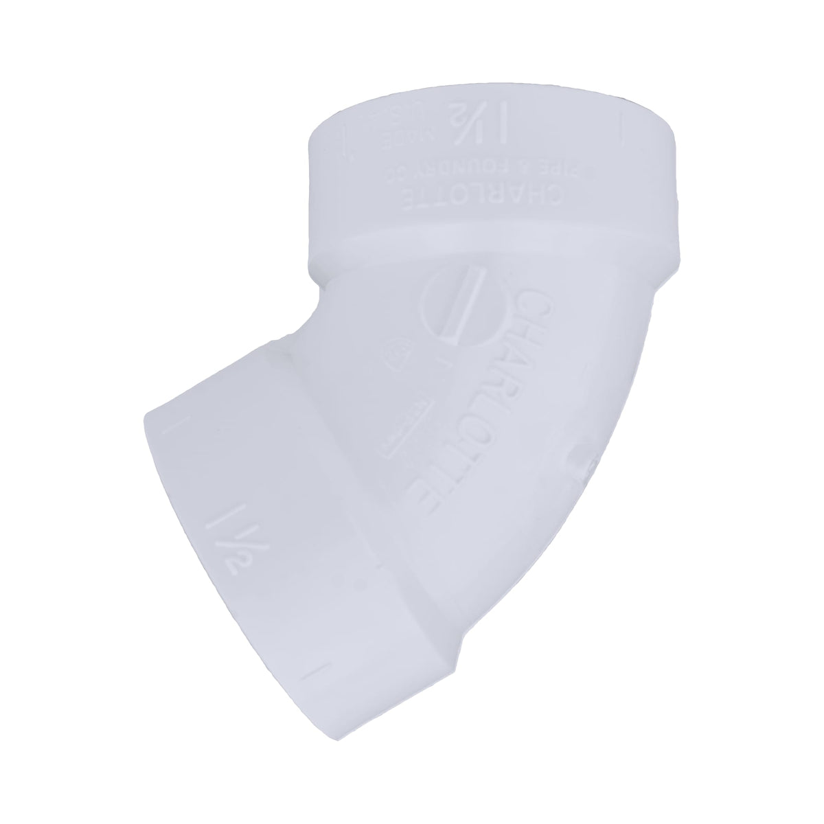 PVC-00319-0600 1-1/2" PVC DWV 60° Elbow - H x H