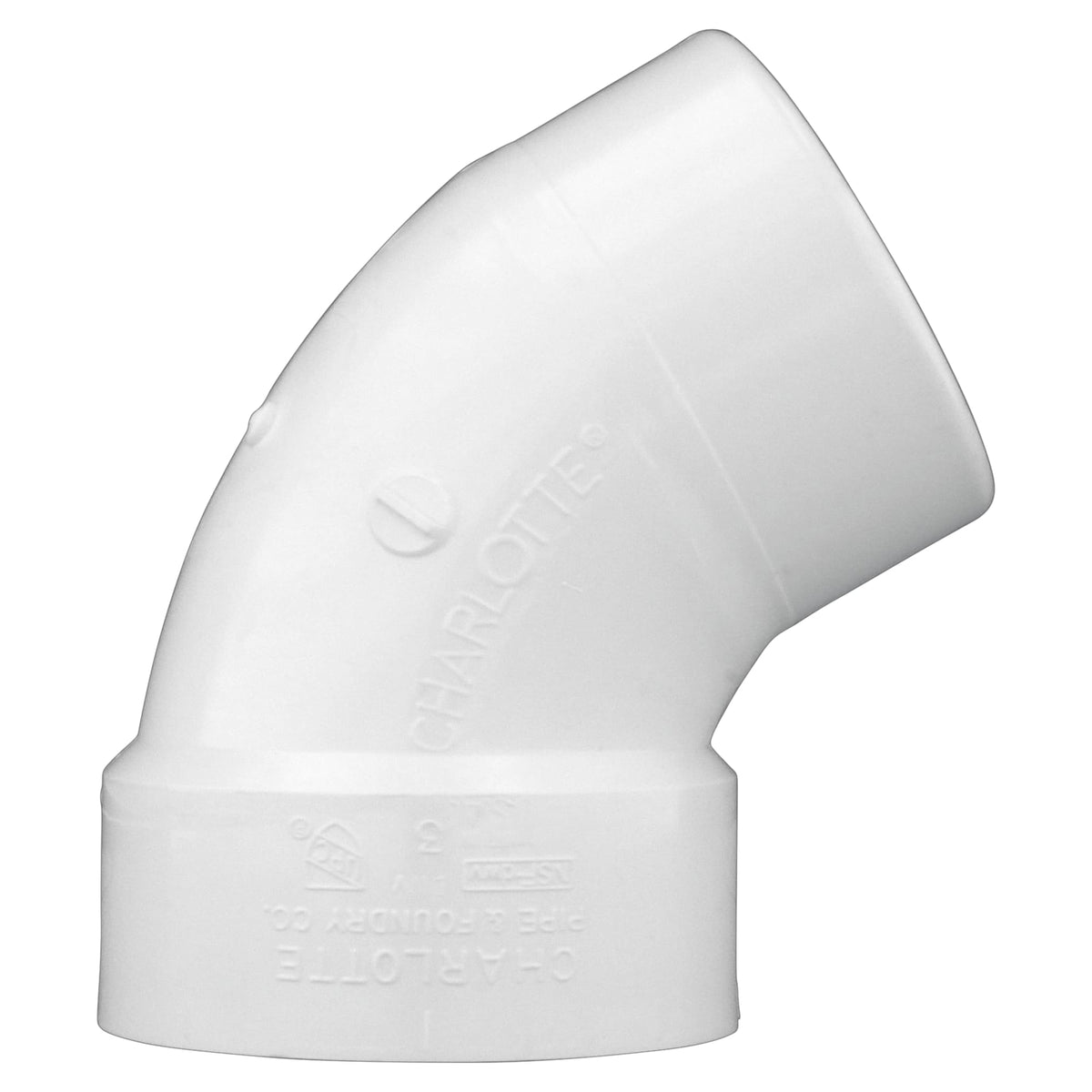 PVC-00320-1000 3" PVC DWV 60° Street Elbow - H x Spigot