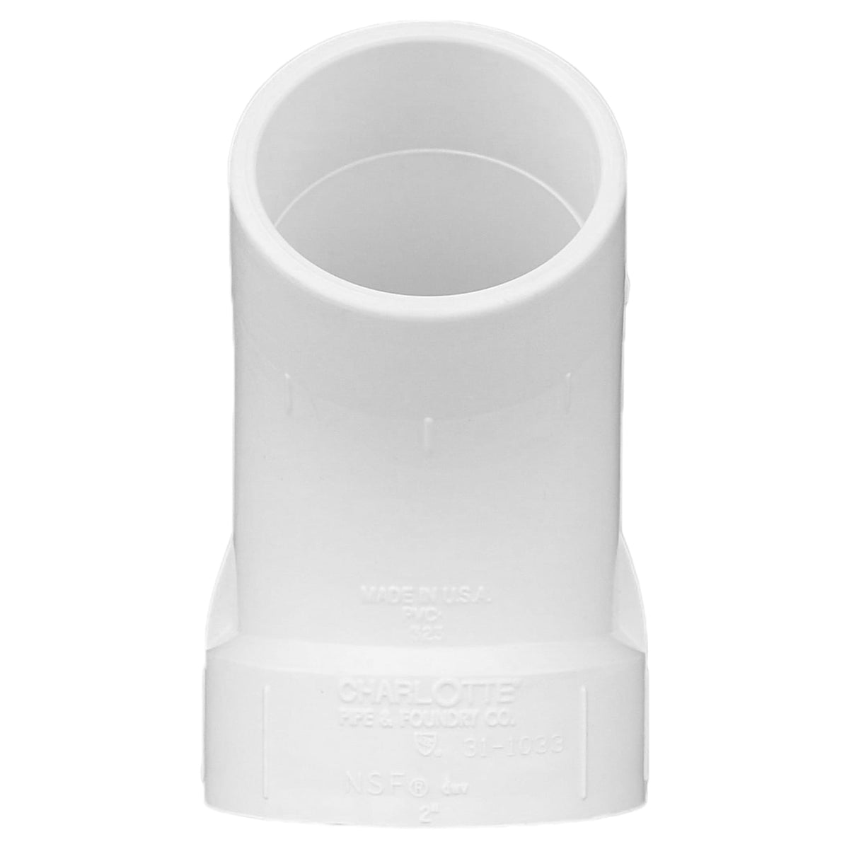 PVC-00323-1000 2" PVC DWV 45° Street Elbow - H x Spigot