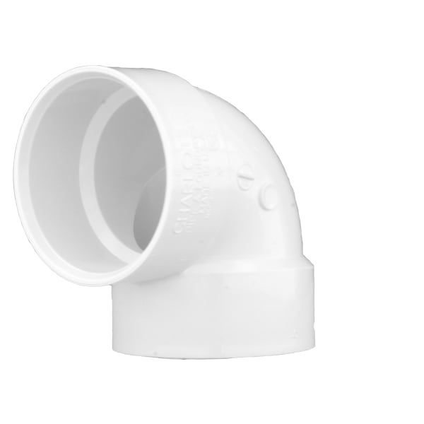 PVC-00331-1000 3" PVC DWV 90° Vent Elbow - H x H