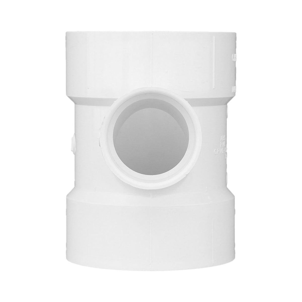 PVC-00401-1800 4" x 4" x 2" PVC DWV Sanitary Tee - All H