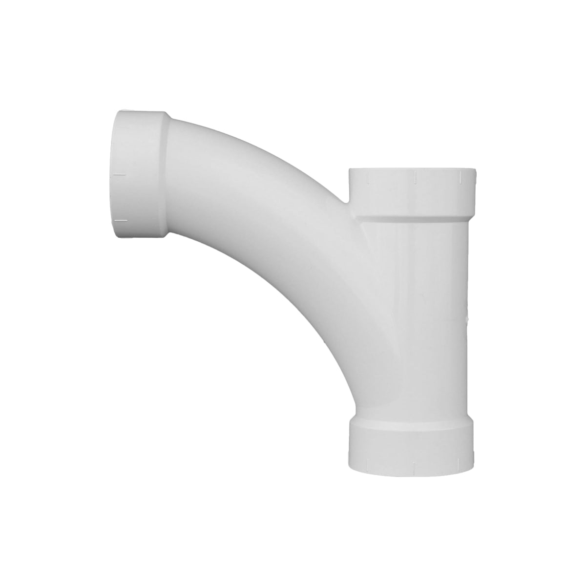 PVC-00501-1200 4" PVC DWV Combination Tee Wye - All H