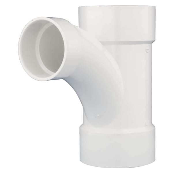 PVC-00504-1400 6" x 6" x 4" PVC DWV Combination Tee Wye - All H