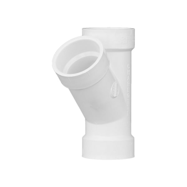 PVC-00600-0800 1-1/2" PVC DWV Wye - All H