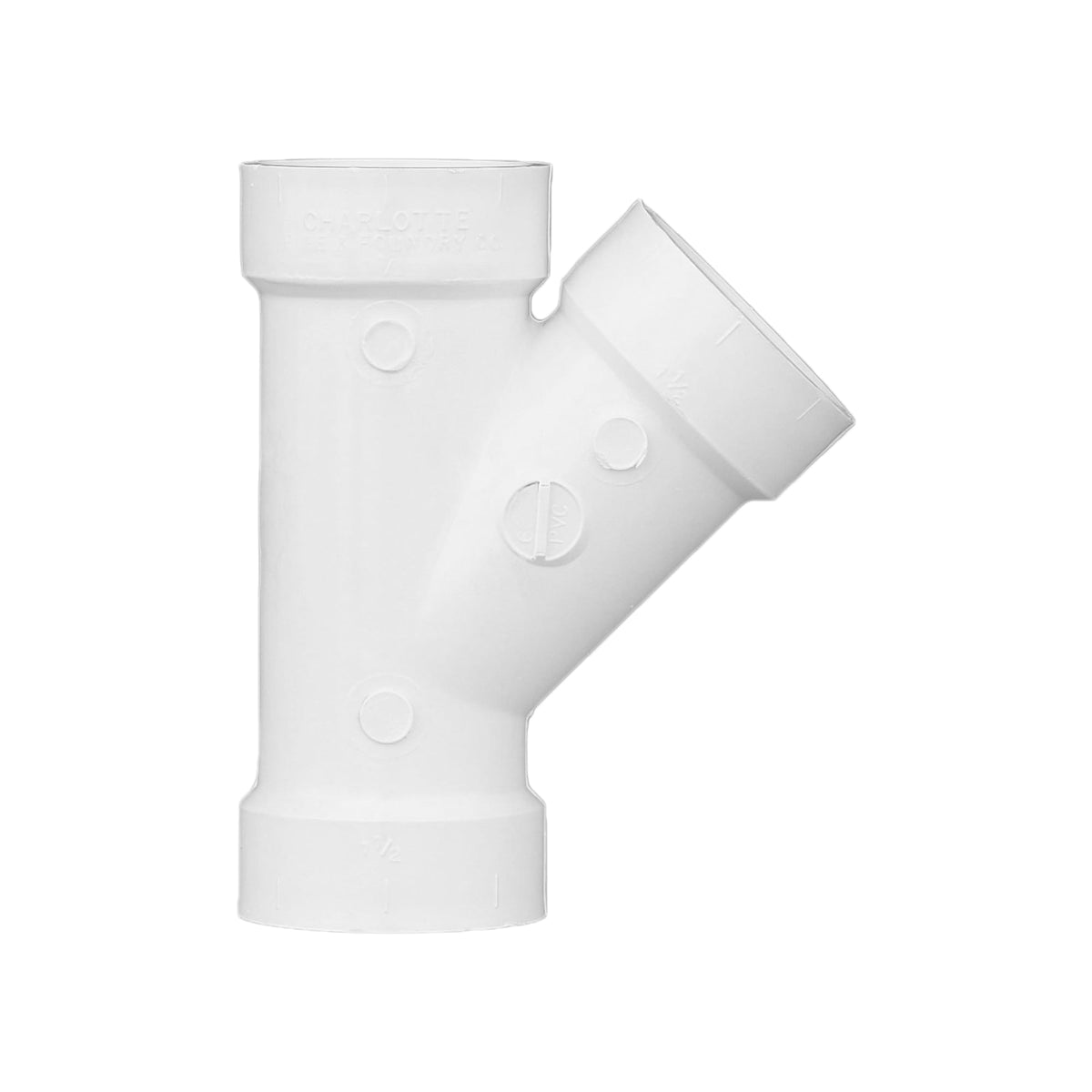 PVC-00600-0800 1-1/2" PVC DWV Wye - All H
