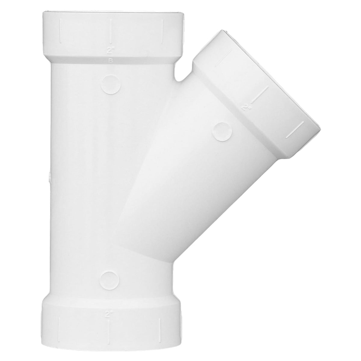 PVC-00600-1000 2" PVC DWV Wye - All H