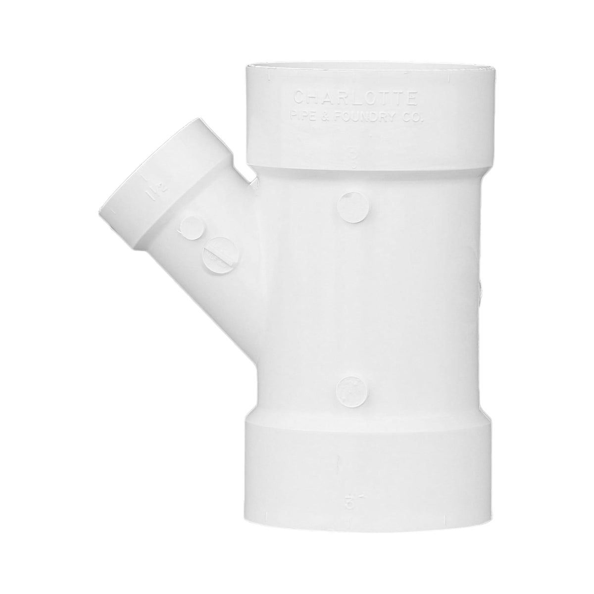 PVC-00601-1200 3" x 3" x 1-1/2" PVC DWV Wye - All H