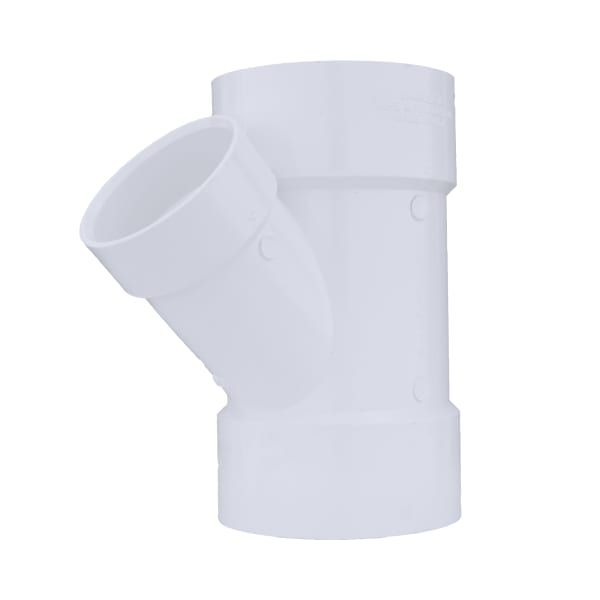PVC-00601-2400 6" x 6" x 4" PVC DWV Wye - All H