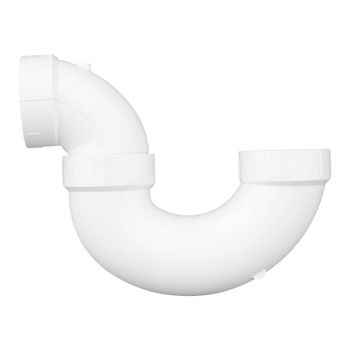 PVC-00706X-0800 2" PVC DWV P-Trap Solvent Weld - H x H