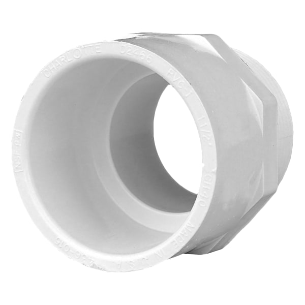 PVC-02109-1400 1-1/2" PVC SCH40 Male Adapter - Socket x MPT