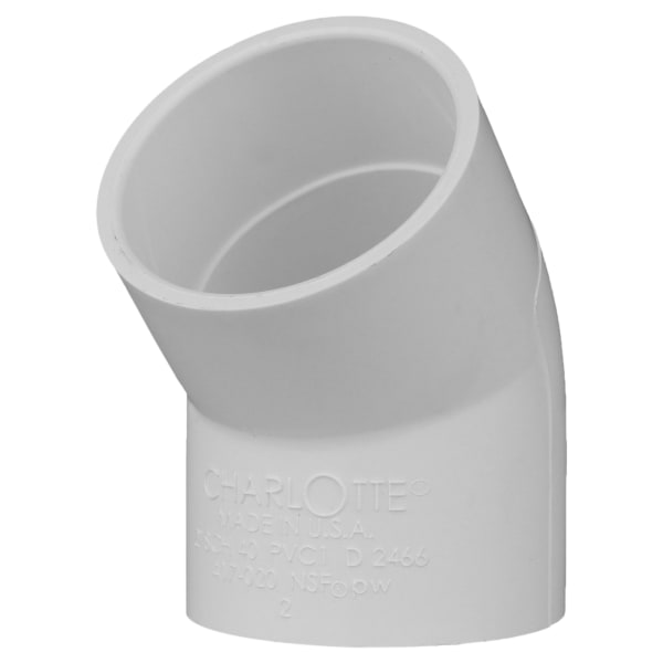 PVC-02309-1600 2" PVC SCH40 45° Elbow - Socket x Socket