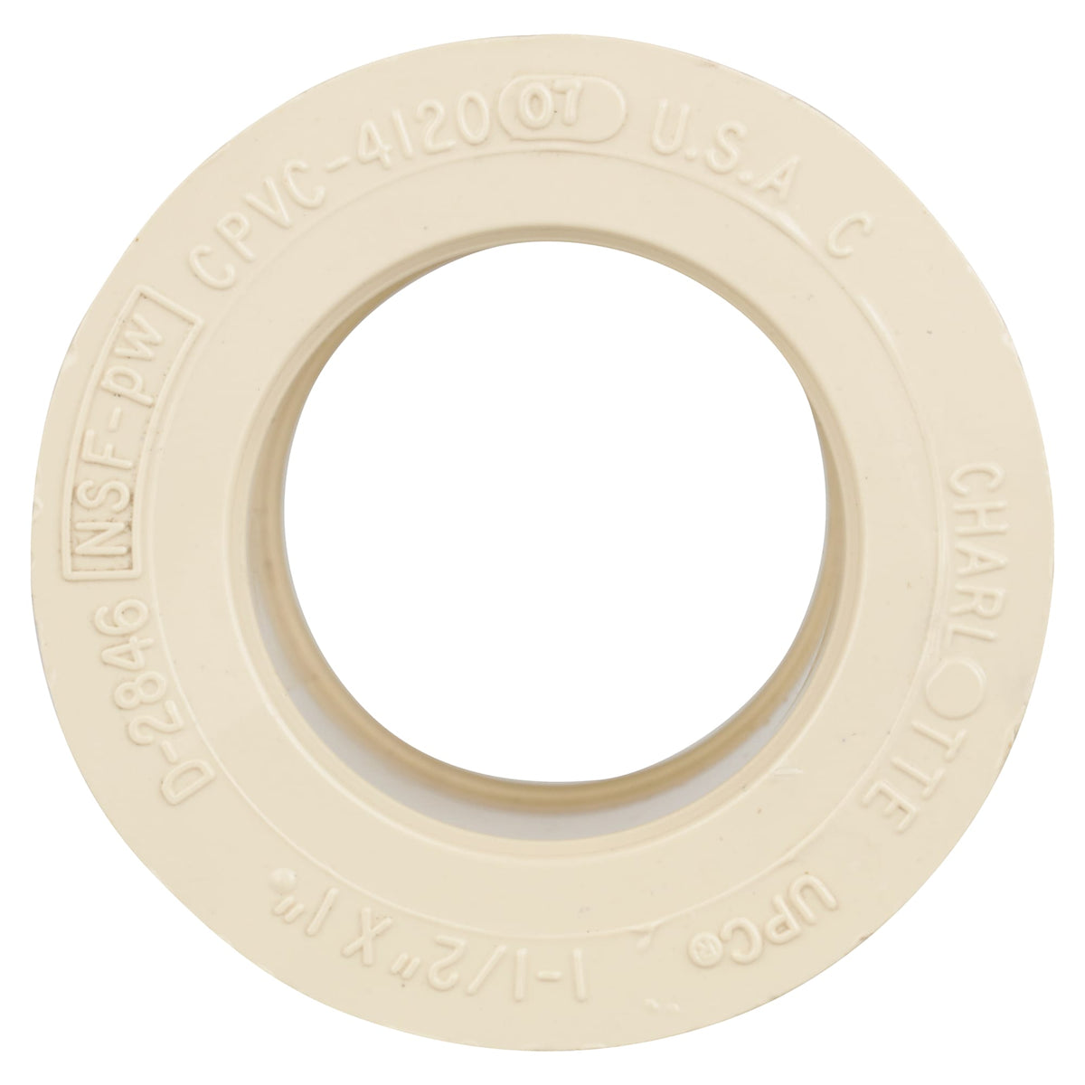 CTS-02107-2200 1-1/2" x 1" - CPVC Bushing - Slip x Slip