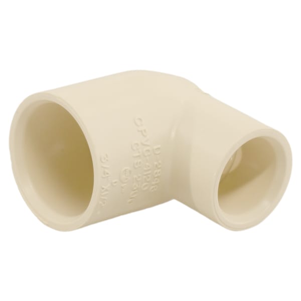 CTS-02300-1800 3/4" x 1/2" - CPVC Elbow - 90° - Slip x Slip