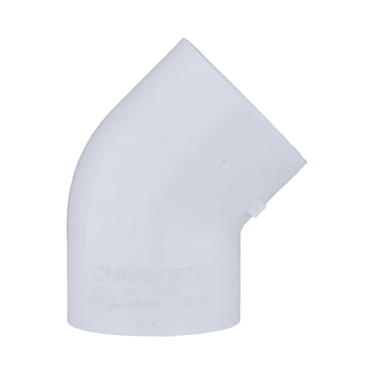PVC-02309-1700 2-1/2" PVC SCH40 45° Elbow - Socket x Socket