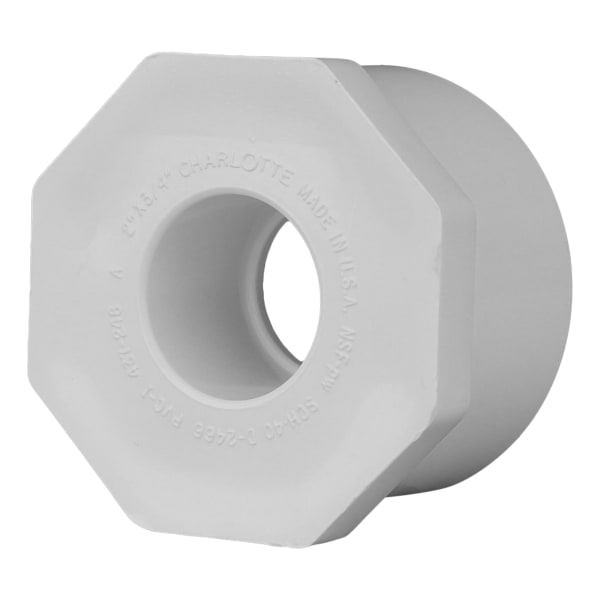 PVC-02107-1275 2" x 3/4" PVC SCH40 Bushing - Spigot x Socket