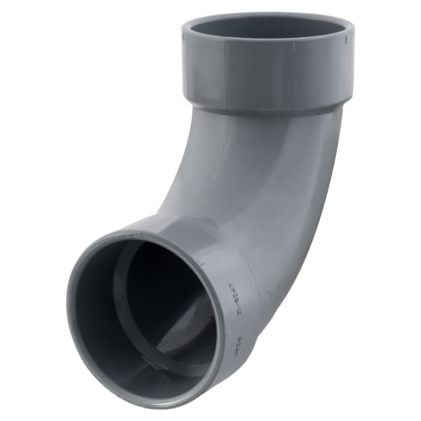 AW-00304-0030C 3" 90 Deg Long Sweep Street Elbow Hub x Hub CPVC Chemical Drainage Fitting