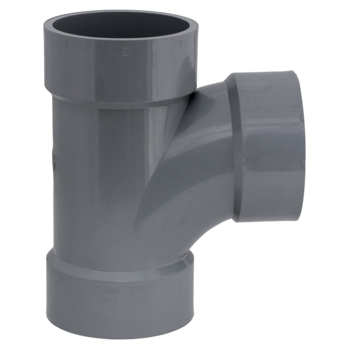AW-00400-0030C 3" Sanitary Tee All Hub CPVC Chemical Drainage Fitting