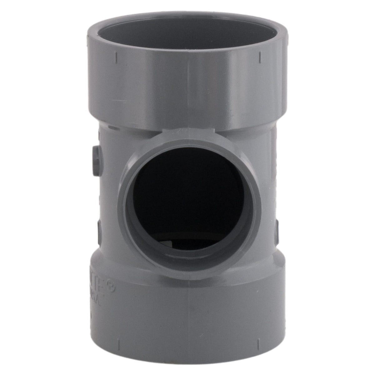 AW-00401-0338C 3" x 3" x 2" Reducing Sanitary Tee All Hub CPVC Chemical Drainage Fitting